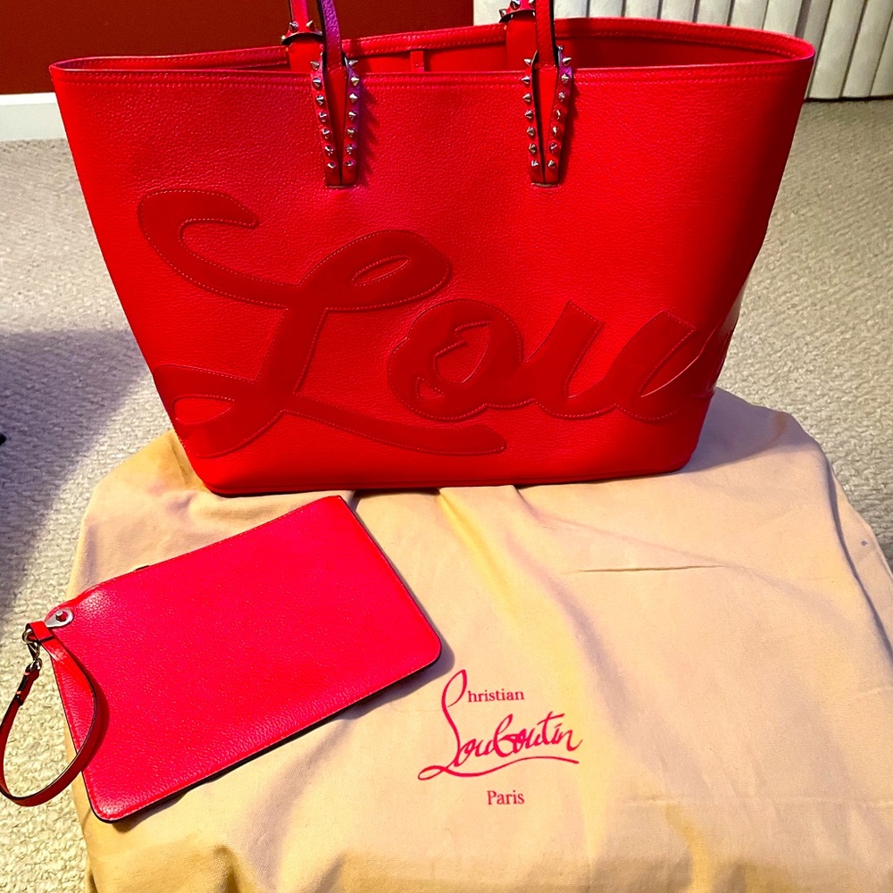Authentic Christian Louboutin red tote!
